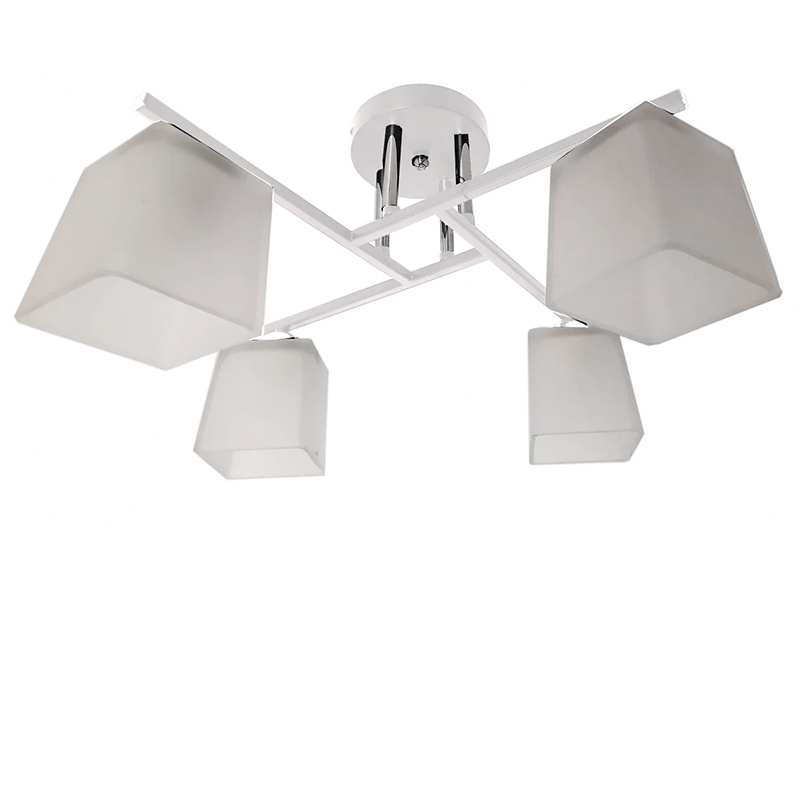 

Люстра стельова Light House NM-15157/4 CR+WT+WT біла