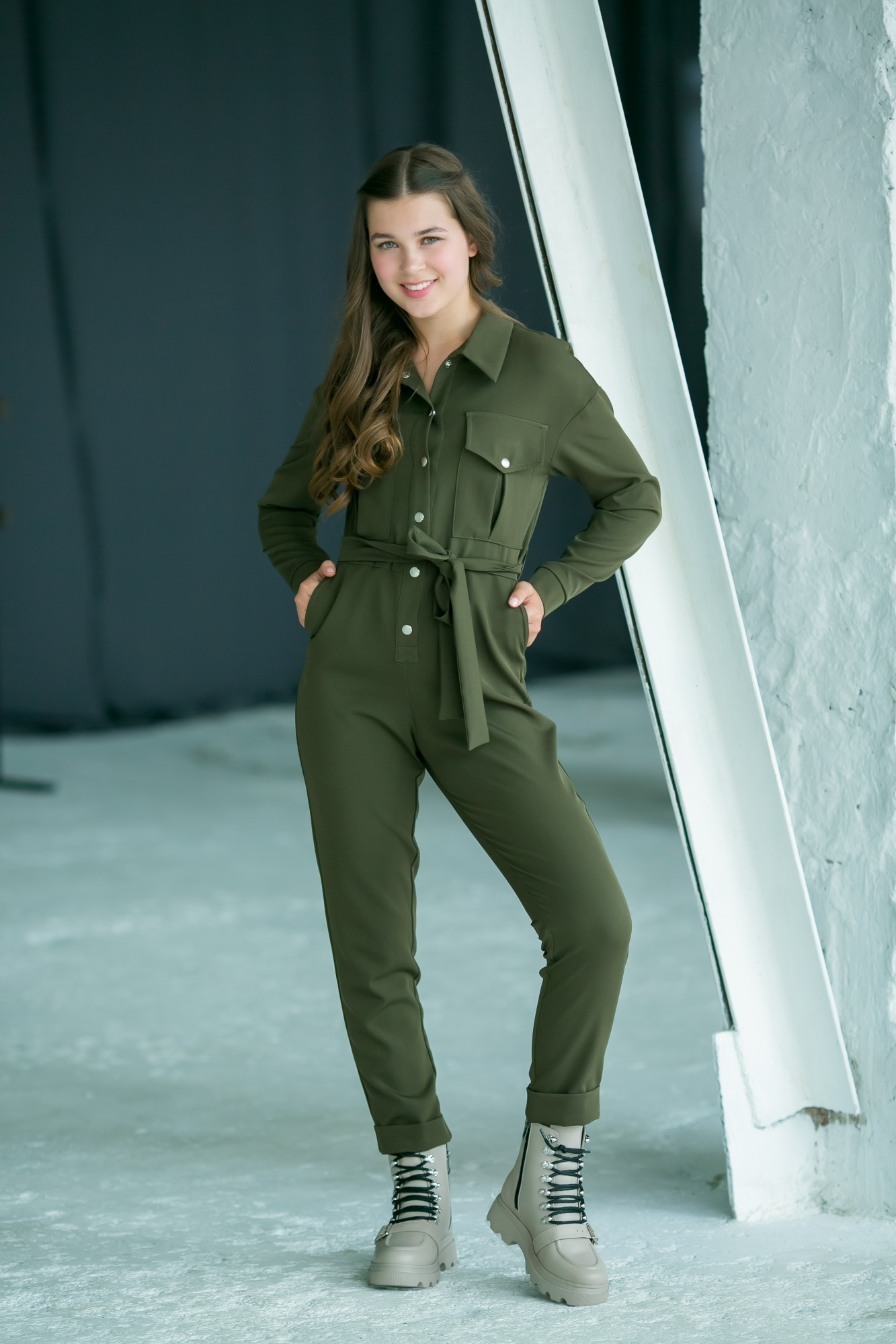 

Комбинезон повседневный с длинными рукавами My Space Girl 164 Хаки