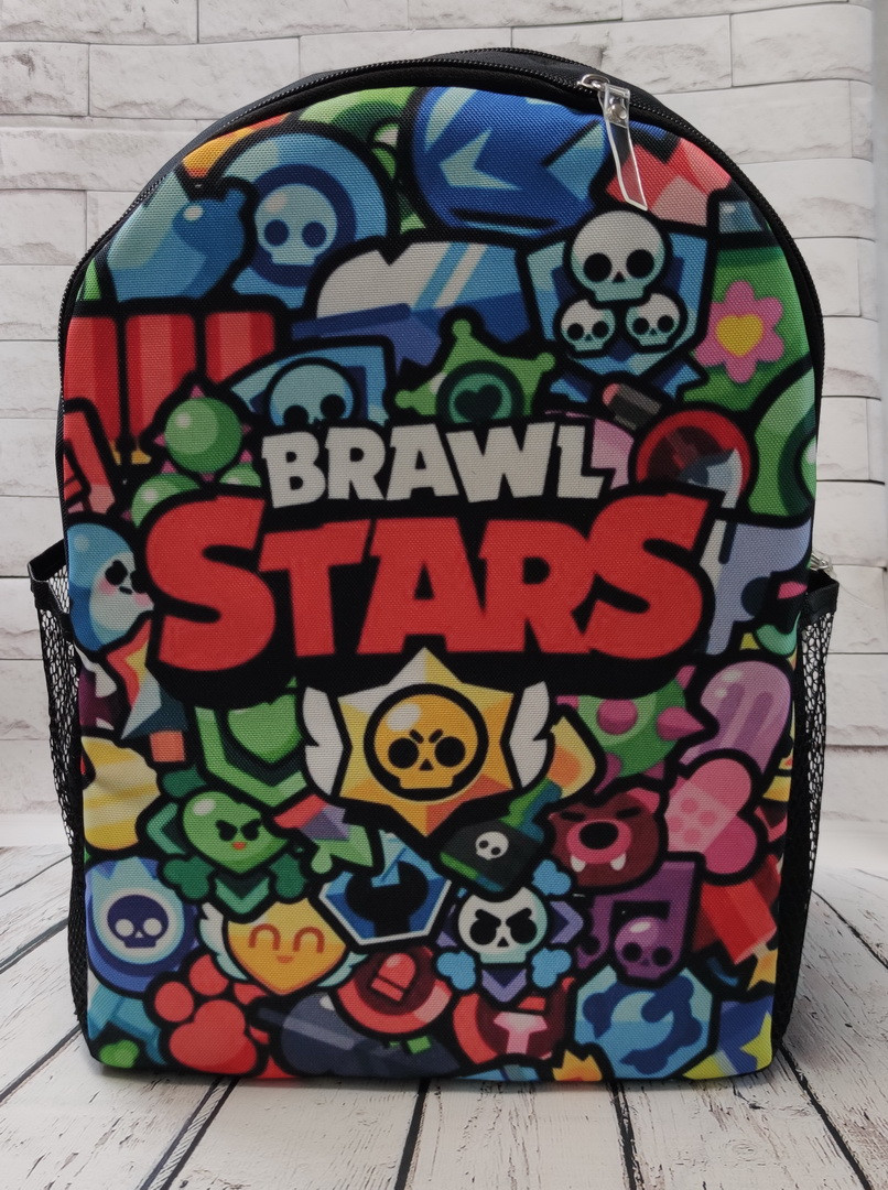 

Рюкзак для мальчика Fashion Brawl stars черный Лого надпись (4378-12)