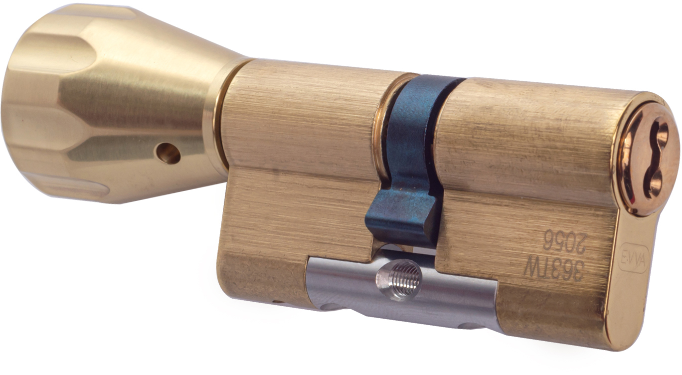 

Сердцевина EVVA 4KS KZ 71/K46 MP 3 ключа Полированая латунь