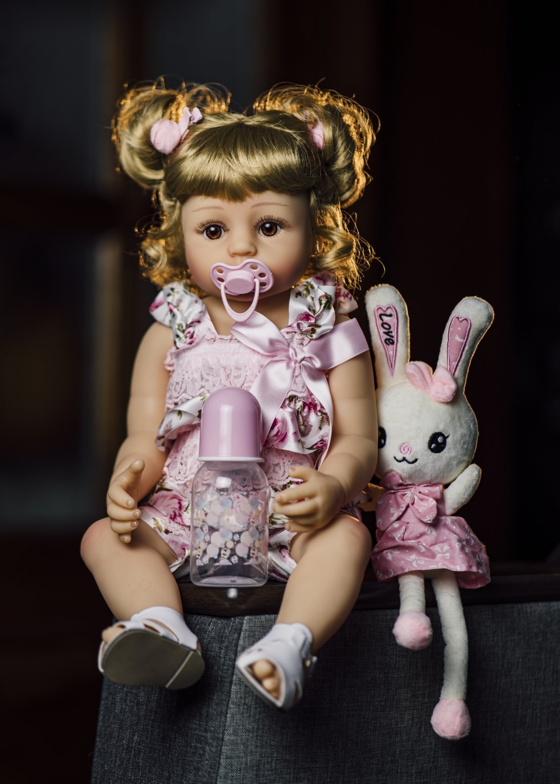 

Кукла Реборн Reborn блондинка NPK DOLL силиконовая 55 см