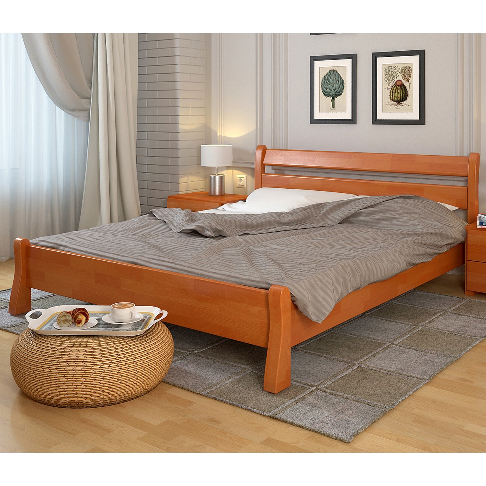 

Кровать Венеция (Arbor Drev) Ольха 120х200 см 71123_06