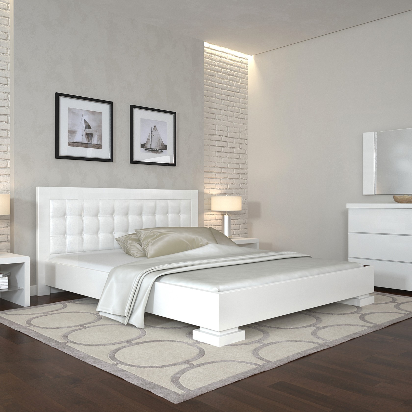 

Кровать Монако (Arbor Drev) Белая 140х200 см 71133_07