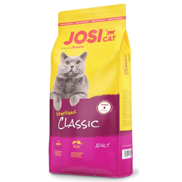 

Сухой Корм Для Стерилизованных Котов JosiCat Sterilised Classic 10 кг СтерелайздКлессик10