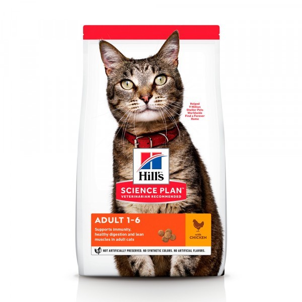 

Сухой Корм Для Поддержания Физической Формы Кошек С Курицей Hills SP Feline Adult Optimal Care 15 кг 604063