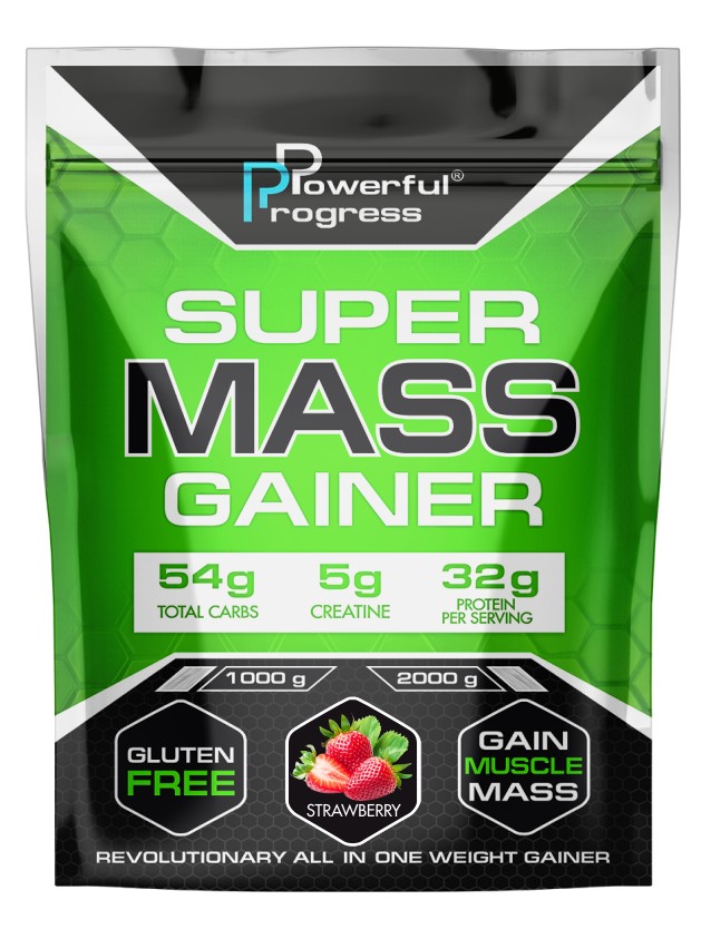 

Гейнер Powerful Progress Super Mass Gainer 1 кг Клубника