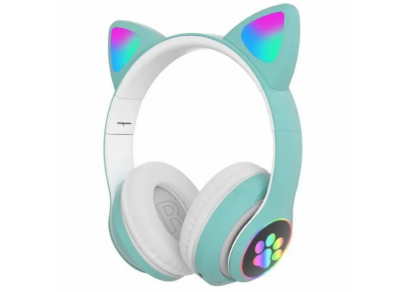 

Беспроводные наушники с кошачьими ушками и RGB подсветкой Cat MDR VZV-23 M BT Бирюзовые Turquoise (23 MDR Turquoise)