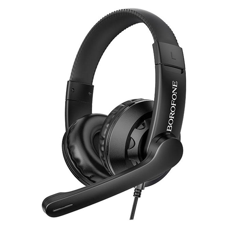 

Игровые наушники BOROFONE Gaming Amusement headphones Hi-Res BO102 с микрофоном проводные Black (BO102)