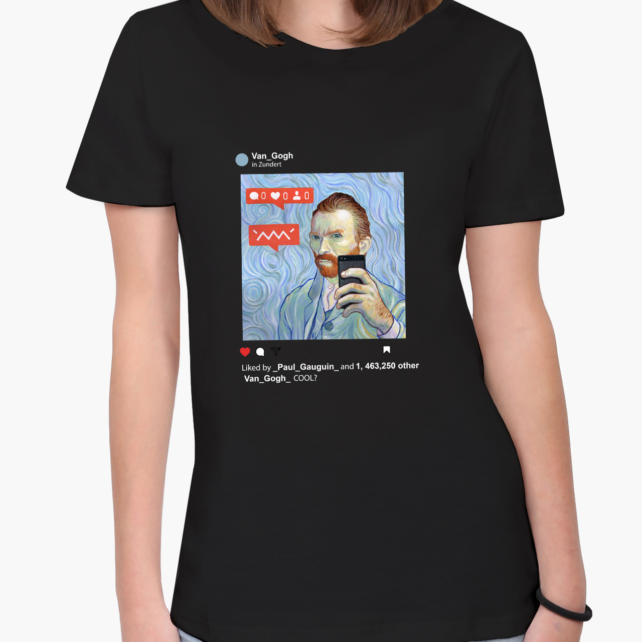 

Футболка женская Винсент Ван Гог Инстаграм (Vincent van Gogh Instagram) (8976-2951-5) XXL Черная