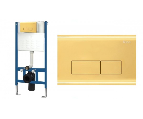 

Інсталяція комплект Rea 6w1 9cm WC H Світле золото REA-E9863