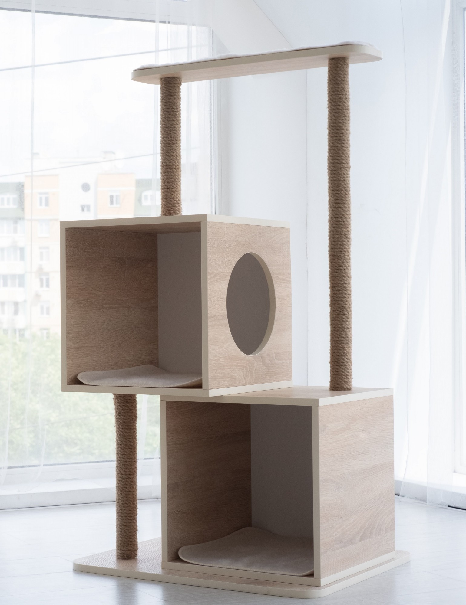 

Комплекс для котов Pets Lounge Cat Complex (с когтеточкой и домиком), модель 2