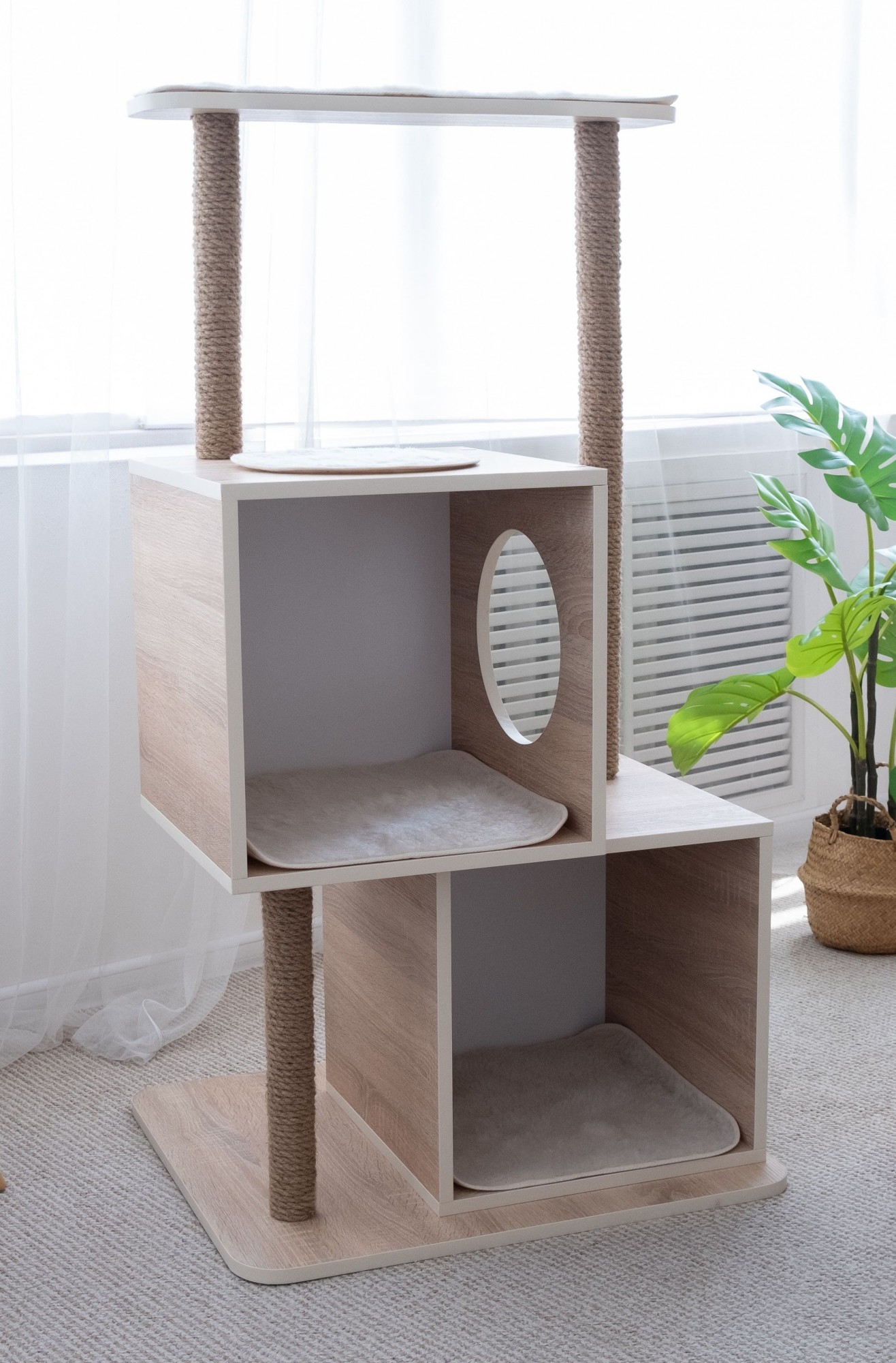 

Комплекс для котов Pets Lounge Cat Complex (с когтеточкой и домиком), модель 1