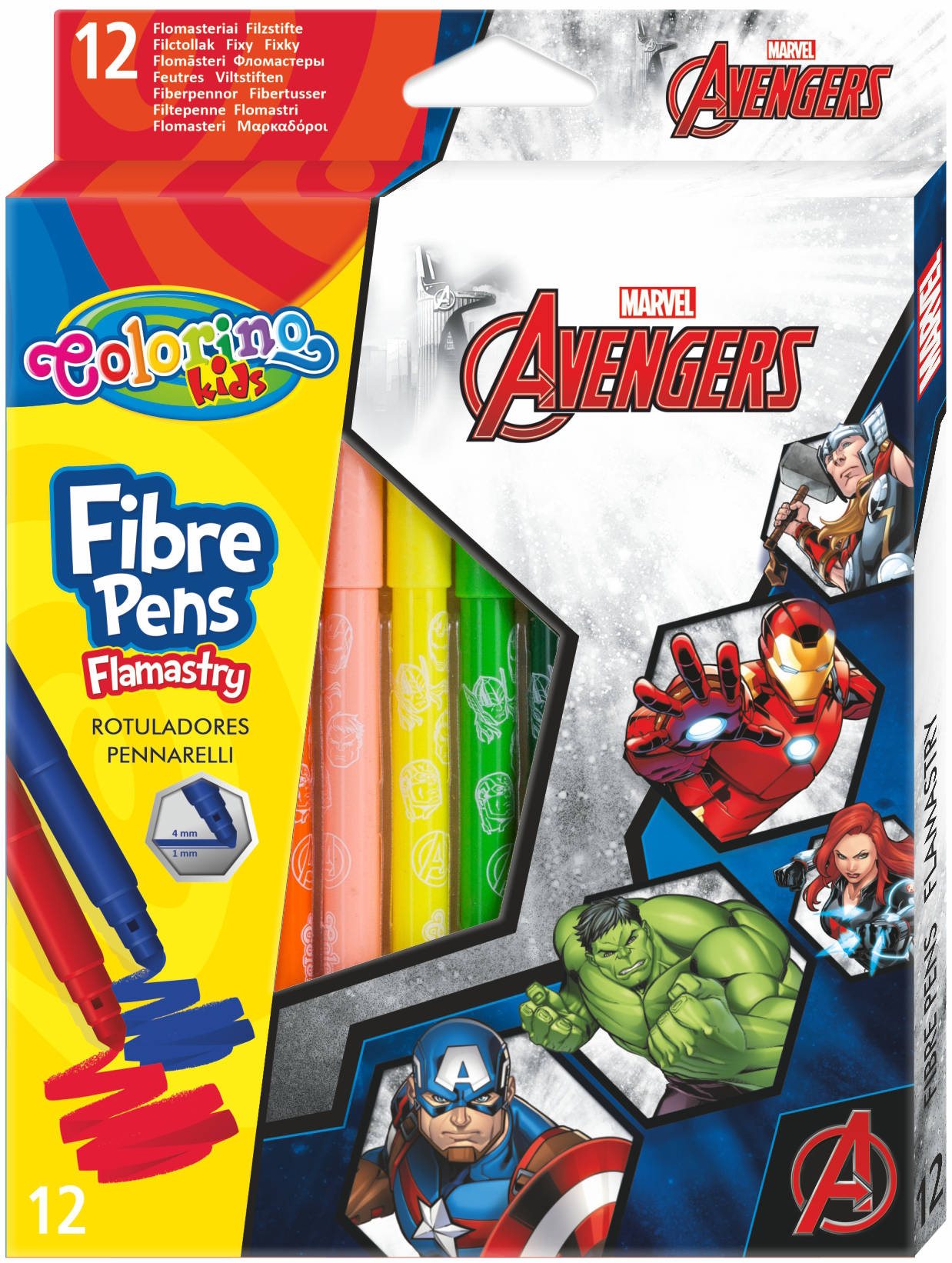 

Фломастеры Colorino Avengers 12 цветов 12 шт (91482PTR)