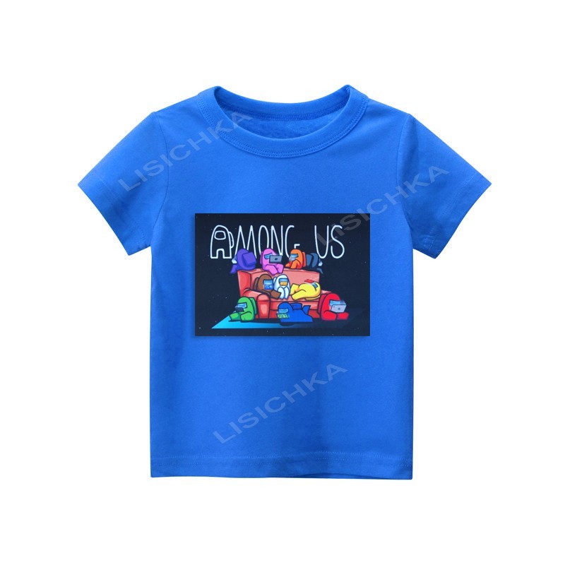 

Футболка Foxstyle Амонг ас герои игры на диванчике, 146-152см, голубая