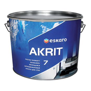

Краска интерьерная матовая для стен и потолков ESKARO Akrit 7 2.85л белая