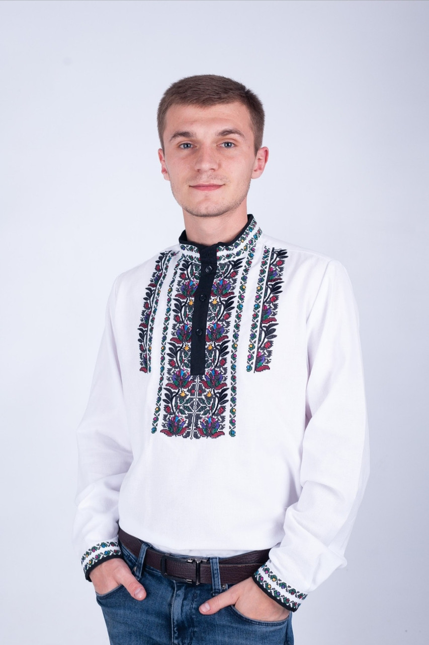 

Вишиванка чоловіча Olana 5737 полотно білий, Вишиванка чоловіча Olana 5737 полотно білий 43