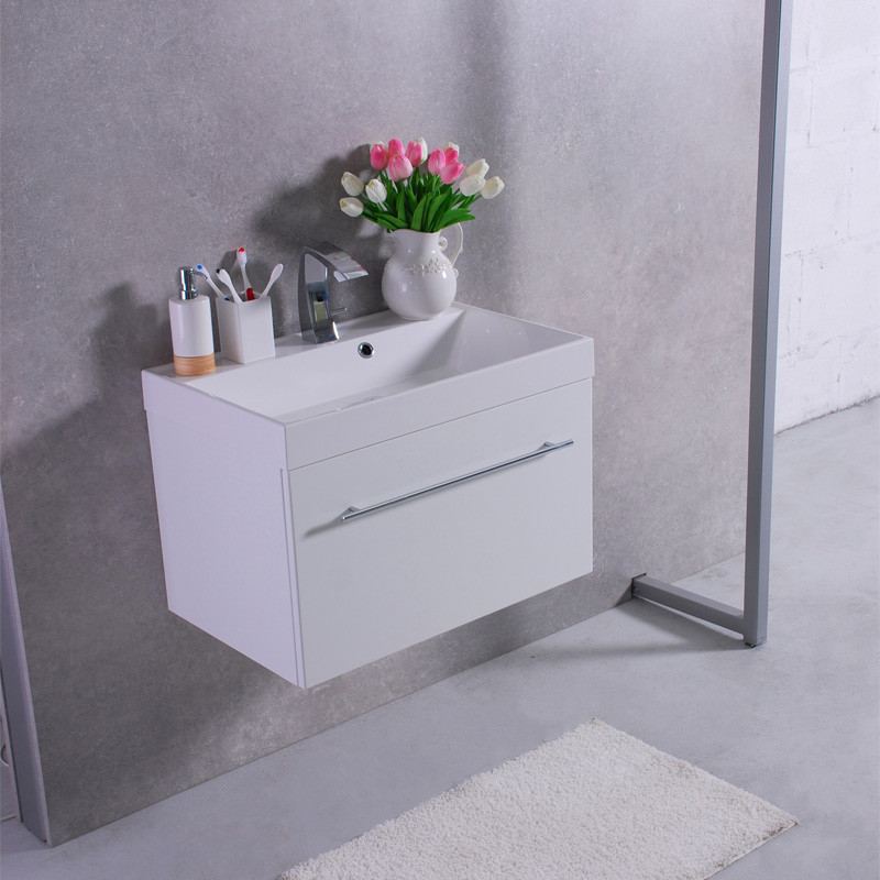 

Тумба Fancy Marble Corsica подвесная дуб с умывальником Signe 70 см