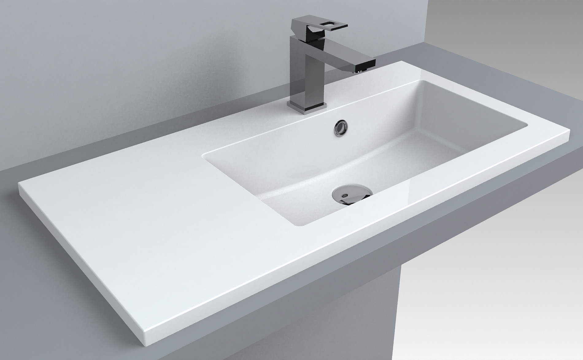

Умывальник для ванной комнаты FANCY MARBLE Josefine Slim 700 правый sand