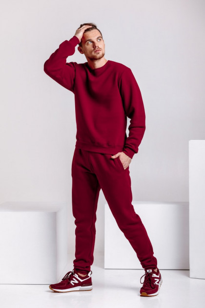 

Спортивный костюм мужской Бордовый, Свитшот + спортивные брюки Top Top L