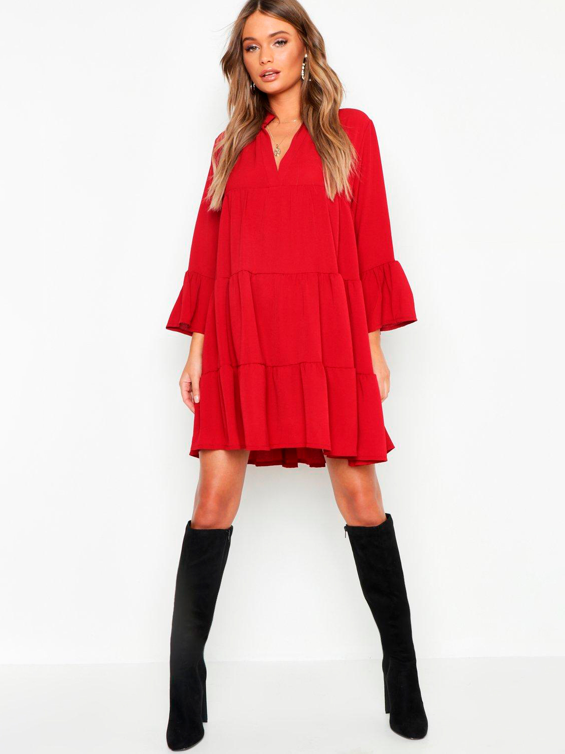 

Платье Boohoo bh05330040 38 Бордовое