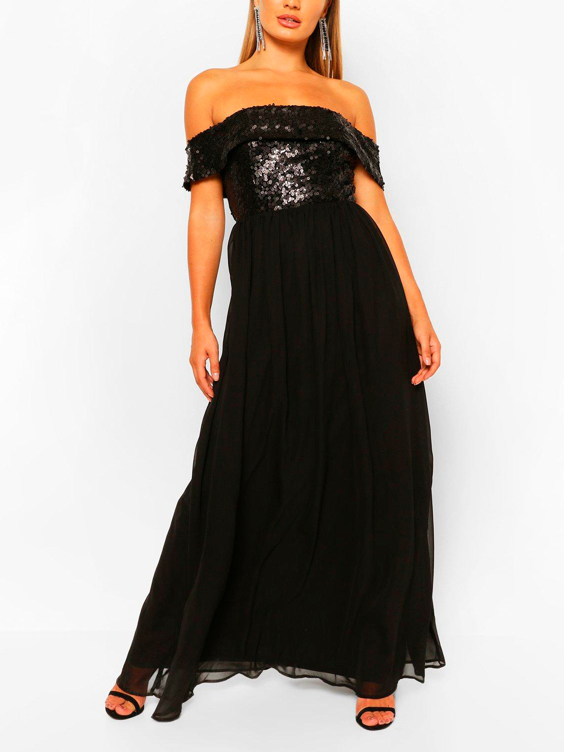 

Платье Boohoo bh05330124 40 Черное