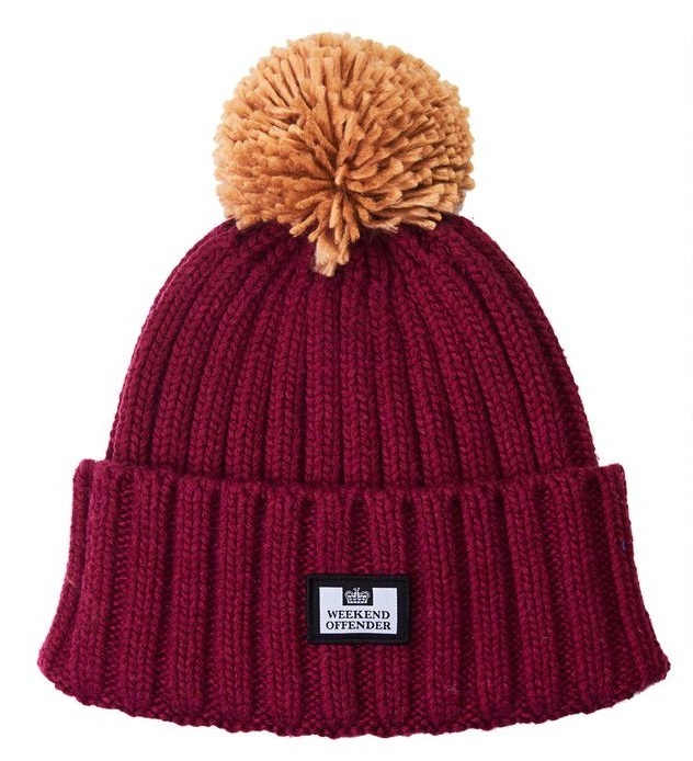 

Шапка марки Weekend Offender Pompon burgundy, оригинал