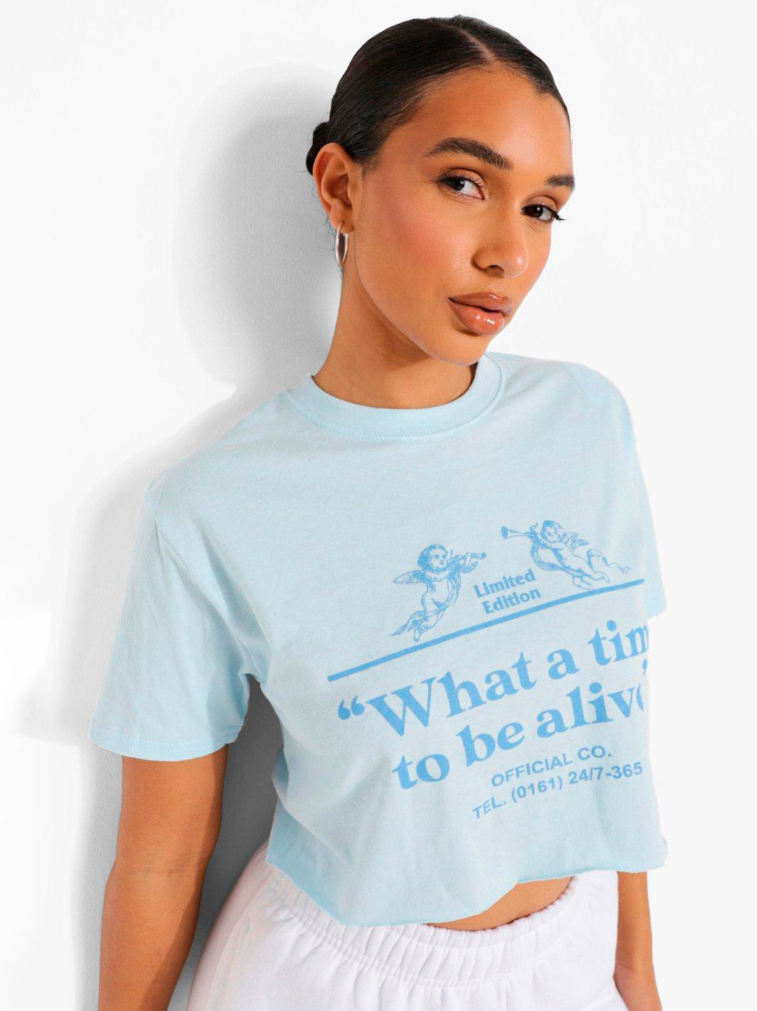 

Топ Boohoo bh06110138 M Голубой