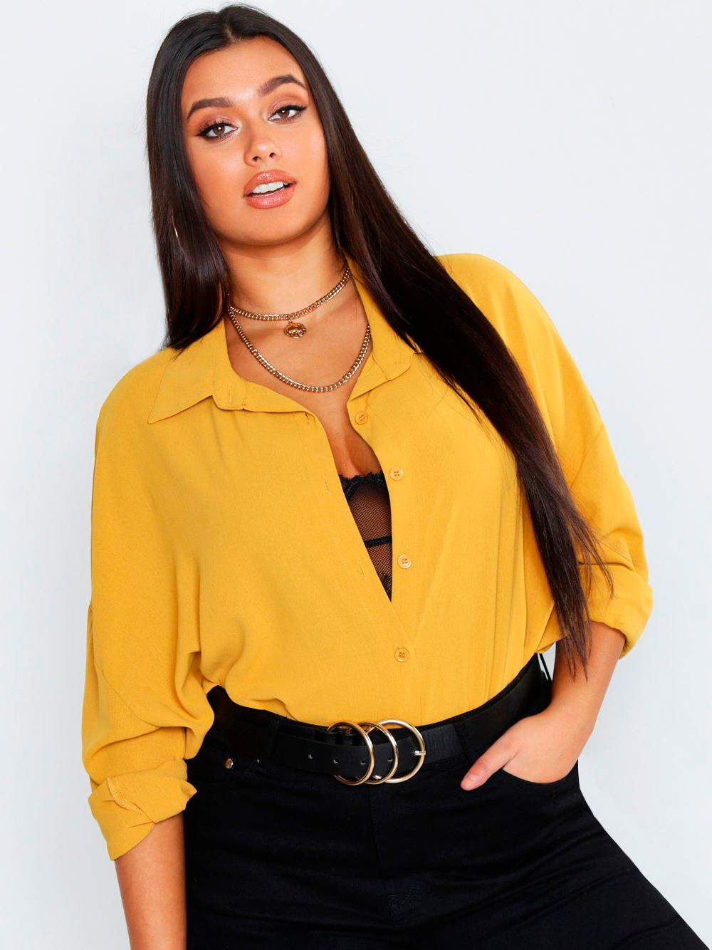 

Рубашка Boohoo bh06110163 46 Желтая