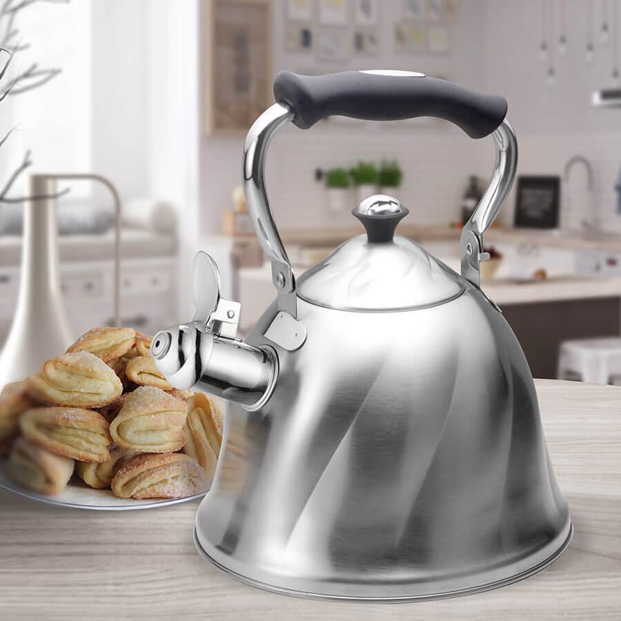 

Чайник для плиты со свистком Maestro MR-1305 серебрянный 3,0 л