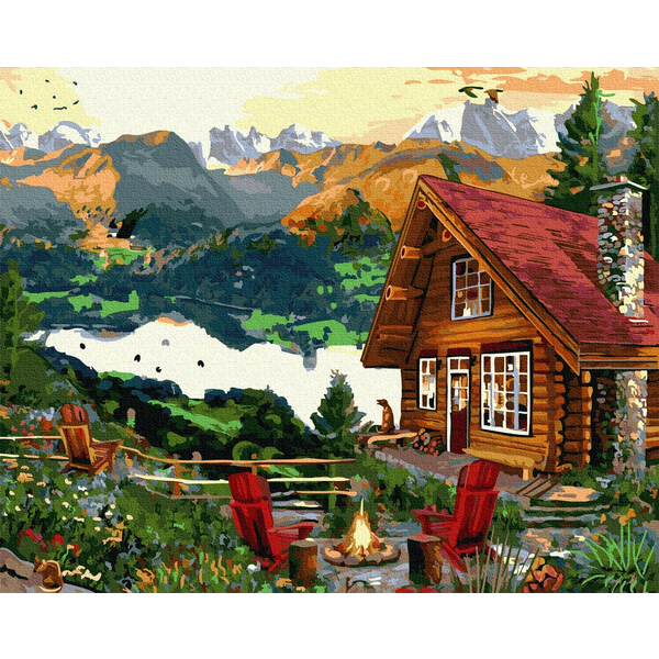 

Картина по номерам / анти-стресс раскраска Mono Art Домик в горах (GX35726)