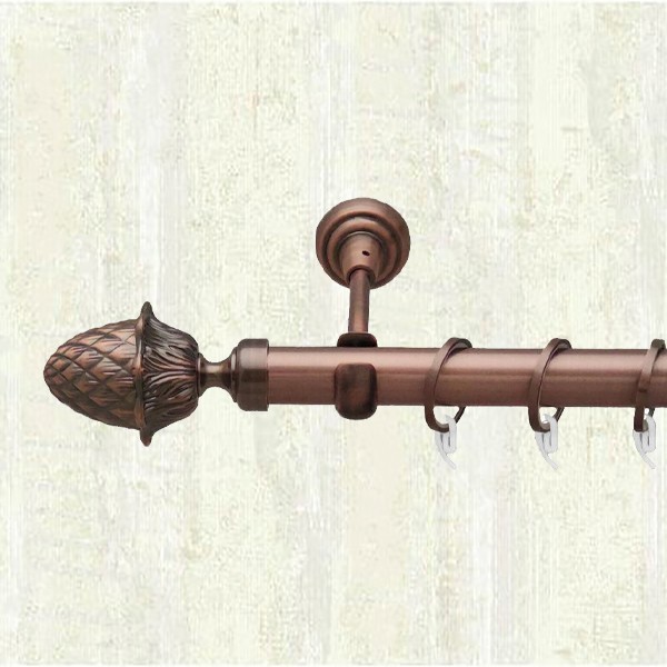 

Карниз металевий Orvit Цинара однорядний 25мм 300 см мідь