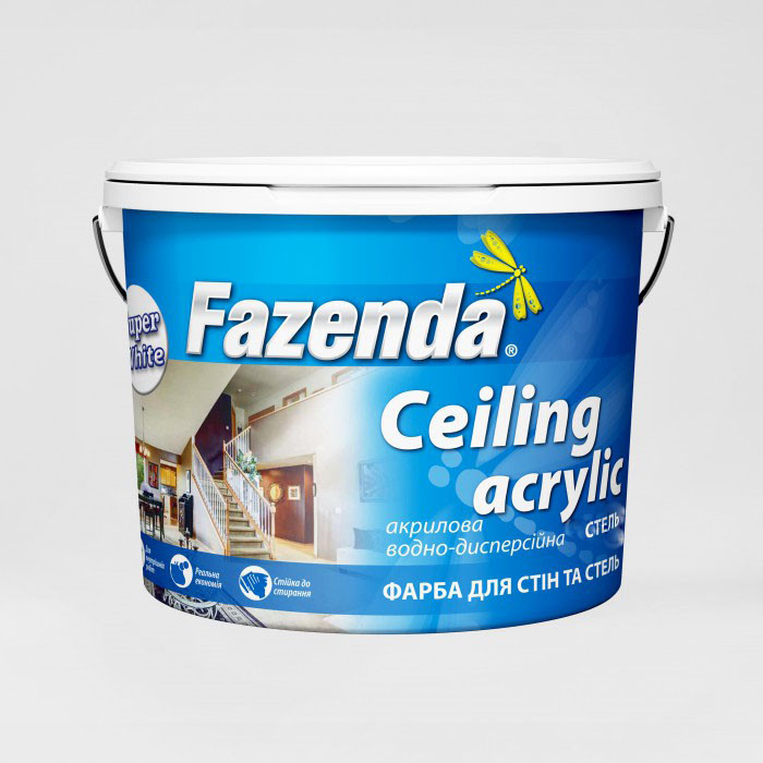 

Краска интерьерная для стен и потолков " Ctiling ACRYLIC" Fazenda 14 кг