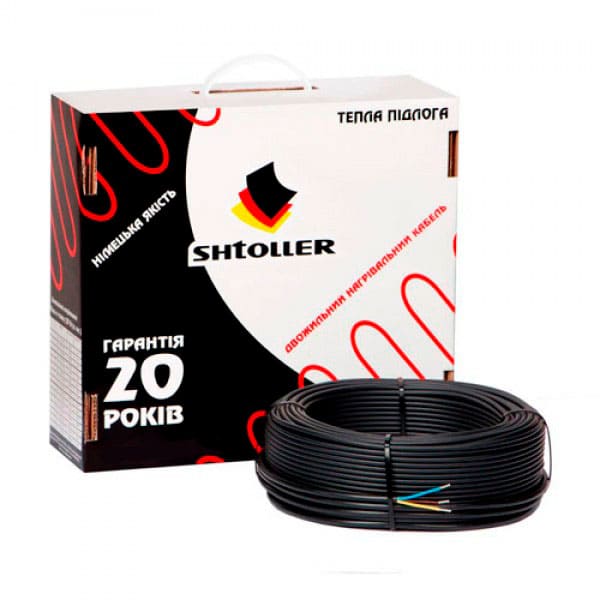 

Теплый пол Shtoller двухжильный нагревательный кабель 20 EC 60 м.п.
