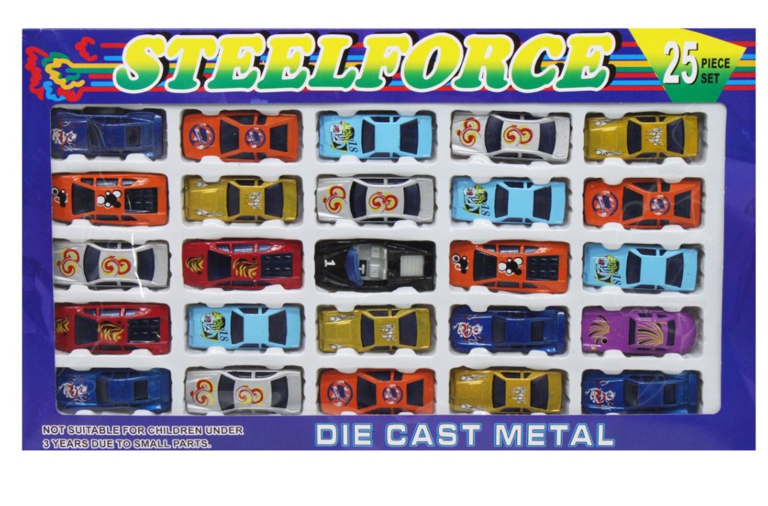 

Набор металлических моделек 25 гоночных машинок STEELFORSE MIC Масштаб - 1:64 (Т1012)