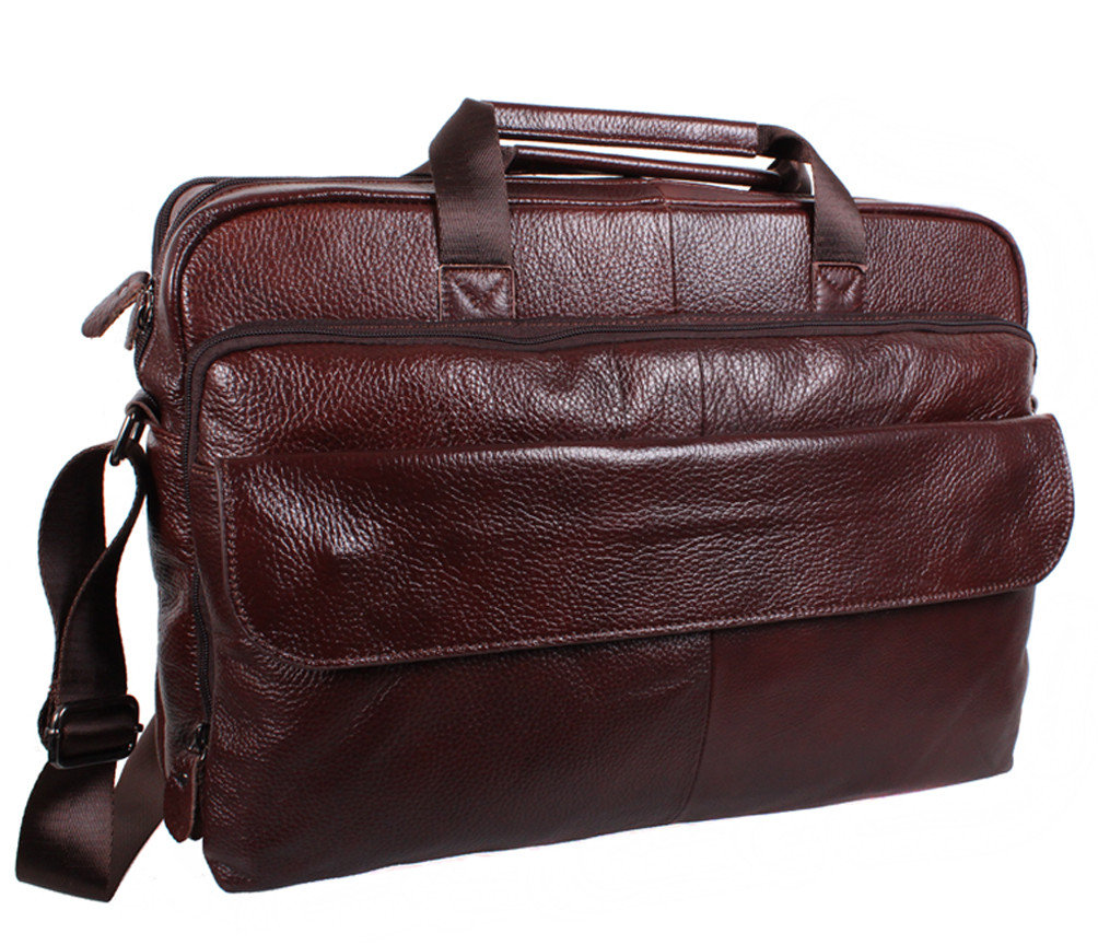 

Мужской кожаный портфель Vishnya "Токио Brown"