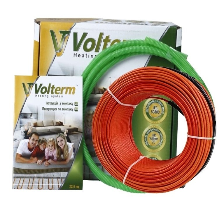 

Теплый пол Volterm HR18 680Вт, 18Вт/м, 3,8 - 4,8 м² двухжильный нагревательный кабель