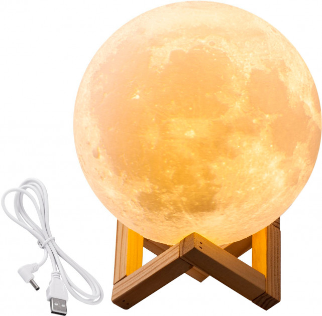 

Настольный 3D светильник - ночник 15 см 16 цветов UFT Magic MoonLight Touch Control Луна