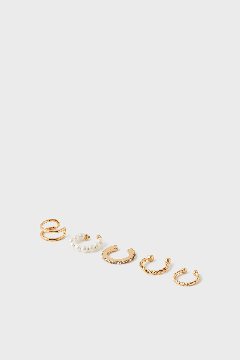 

Женские золотистые серьги (5 шт) MIXED EAR CUFF P Accessorize OS 181904