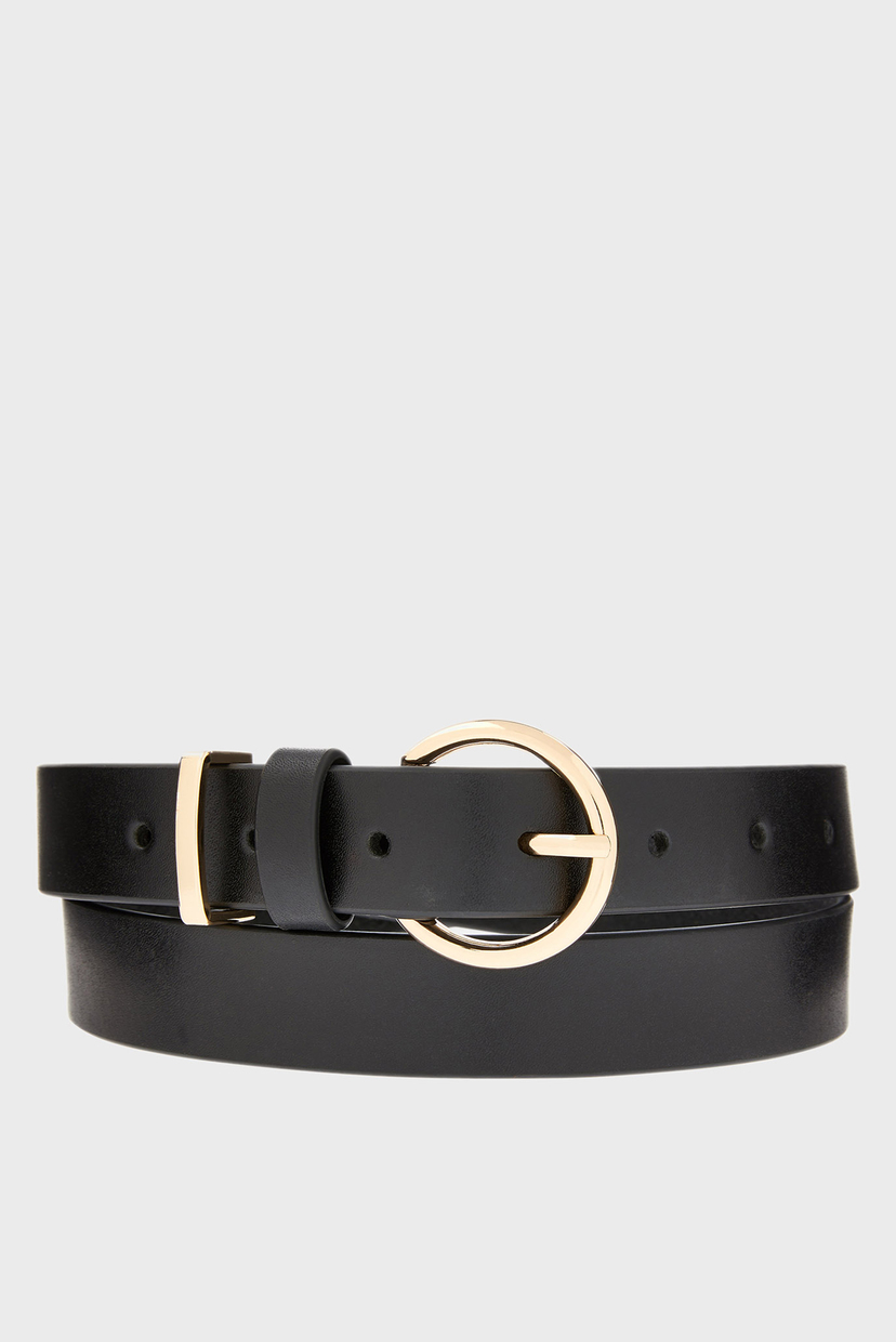 

Женский чёрный кожаный ремень Accessorize M 995358