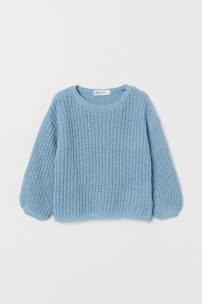 

Вязаный джемпер H&M 98/104 (110/56) Светло-бирюзовый