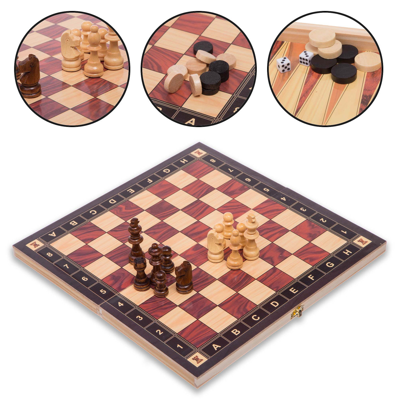 

Настольная игра шашки шахматы нарды с магнитом 29х29 см 780411