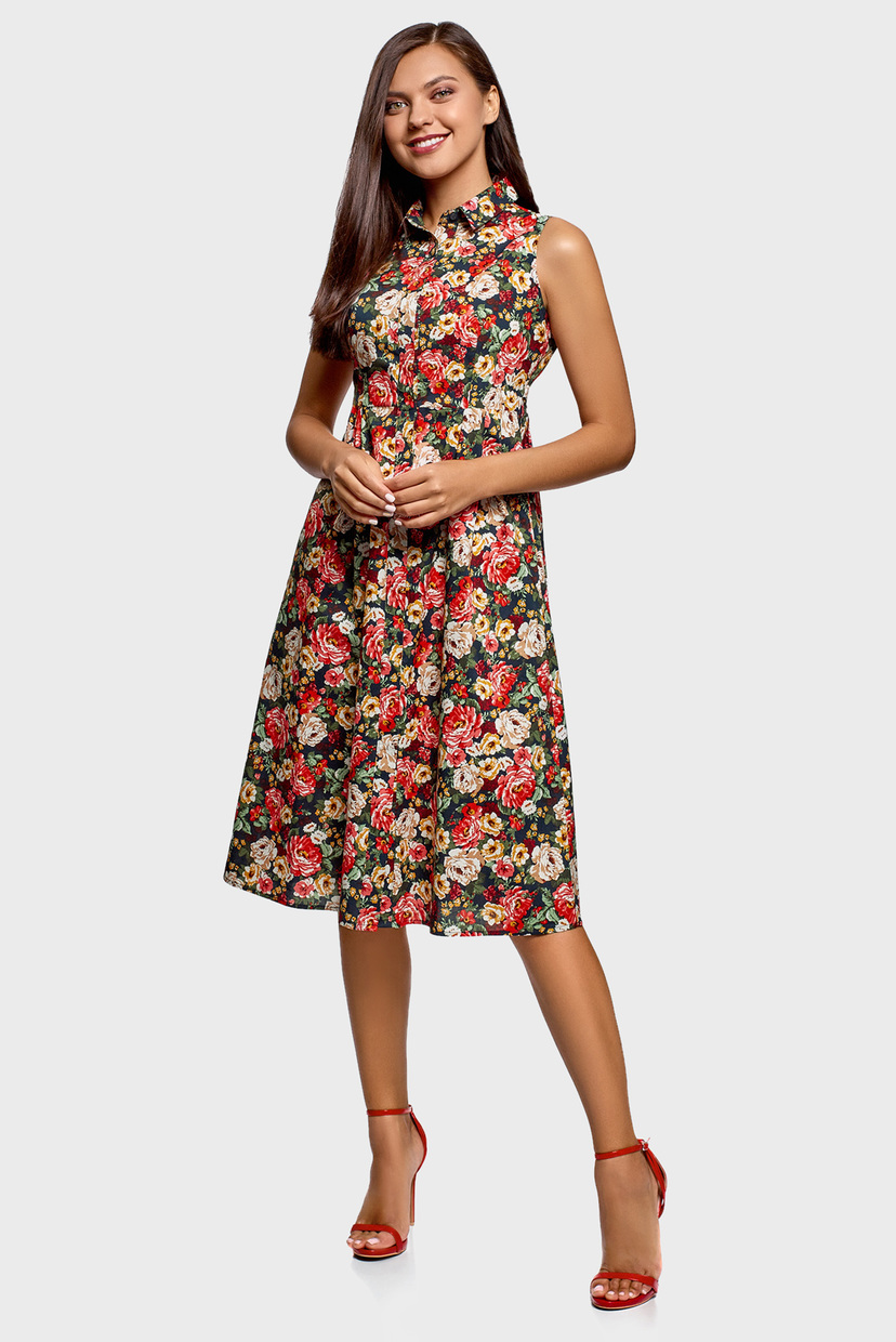 

Женское платье с узором Oodji -170 11913058/13175N/7919F, Женское платье с узором Oodji 34-170 11913058/13175N/7919F