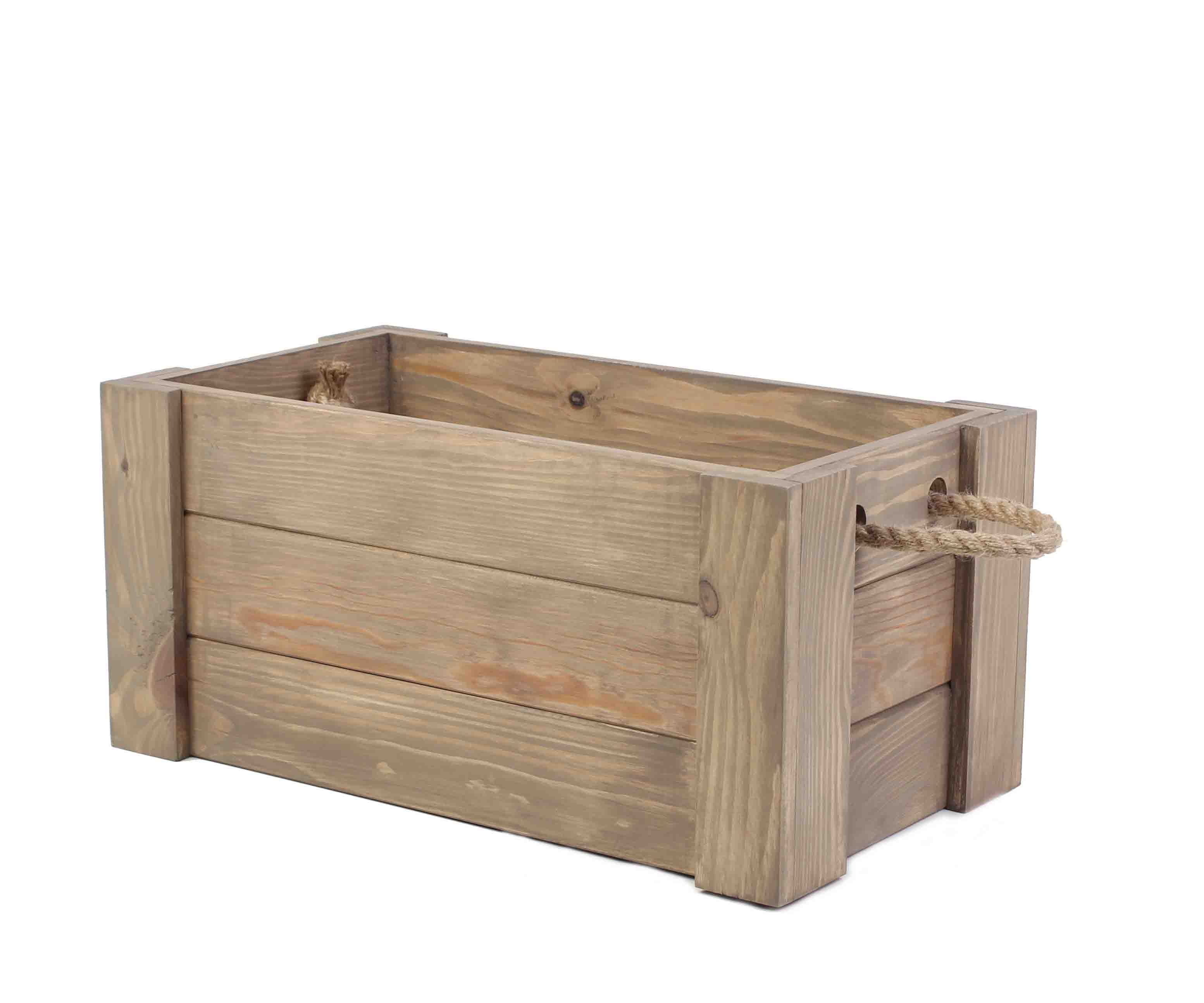 

Деревянный ящик «Тик» с канатными ручками HomeDeco 21x33x50 Нормандия