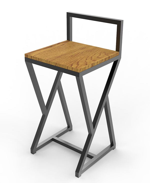 

Стул барный LFWood CASE ЛОФТ 750х350х350 Мат Ясень FLT12035