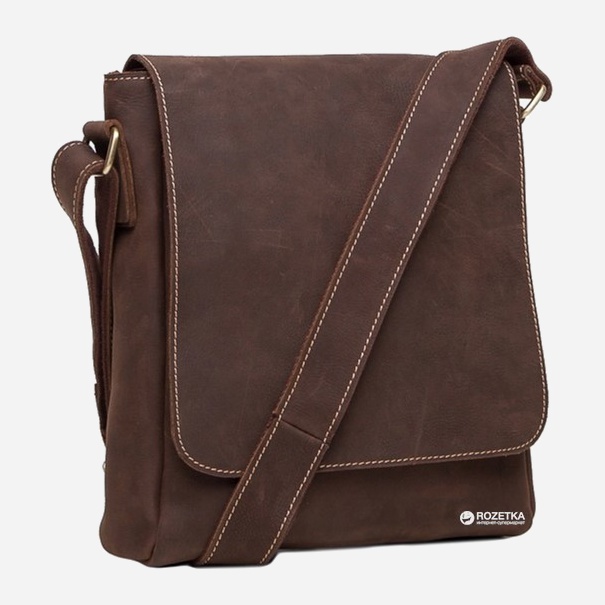 

Мужская кожаная сумка Tiding Bag G1157DB Коричневая