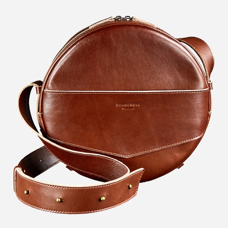 

Женская кожаная сумка-рюкзак BlankNote Круглая Maxi BN-BAG-30-k Коньяк