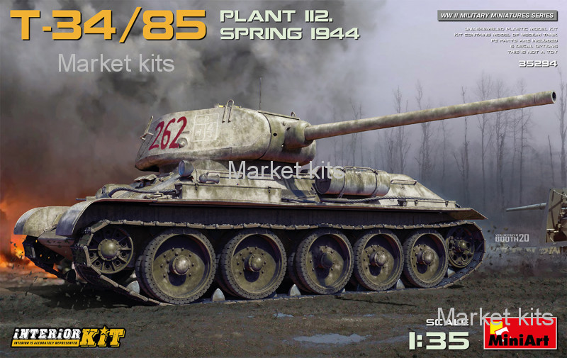 

Танк Т-34/85 Завод 112. Весна 1944 с интерьером 1:35 MINIART (MA35294)