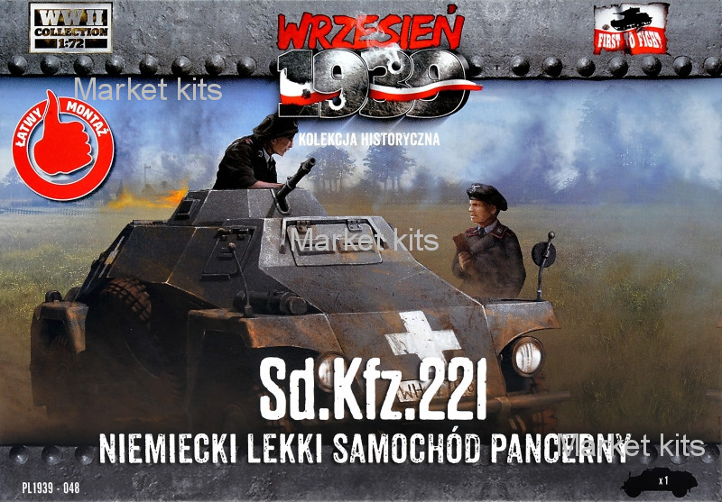 

Немецкий бронеавтомобиль Sd.Kfz.221 1:72 First To Fight (FTF048)