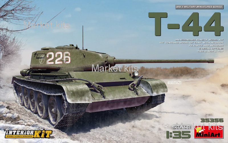 

Средний танк T-44 с интерьером 1:35 MINIART (MA35356)