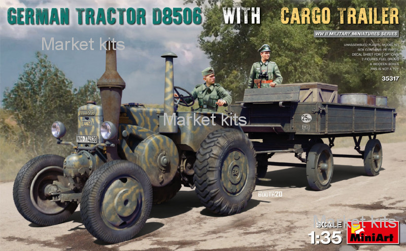 

Немецкий трактор D8506 с грузовым прицепом 1:35 MINIART (MA35317)